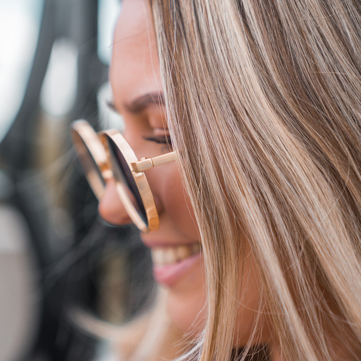 PREPPY Lauren solbriller - Gold/Black tint