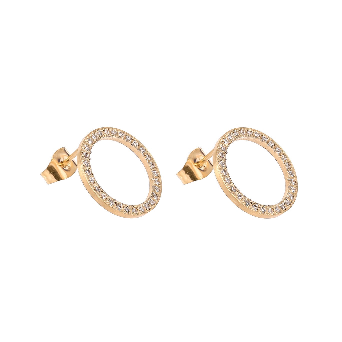 Karma zirconia stud earrings