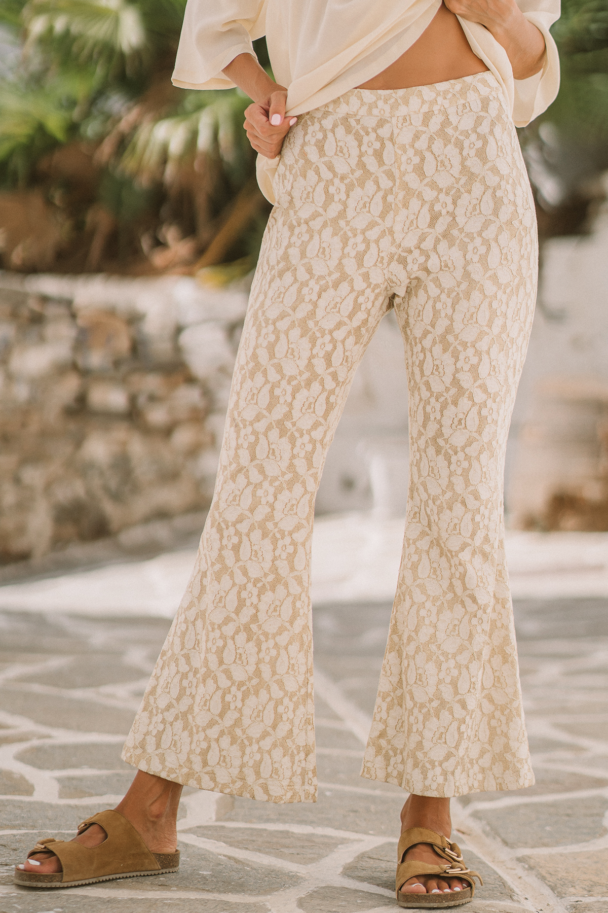 Golden flower pants