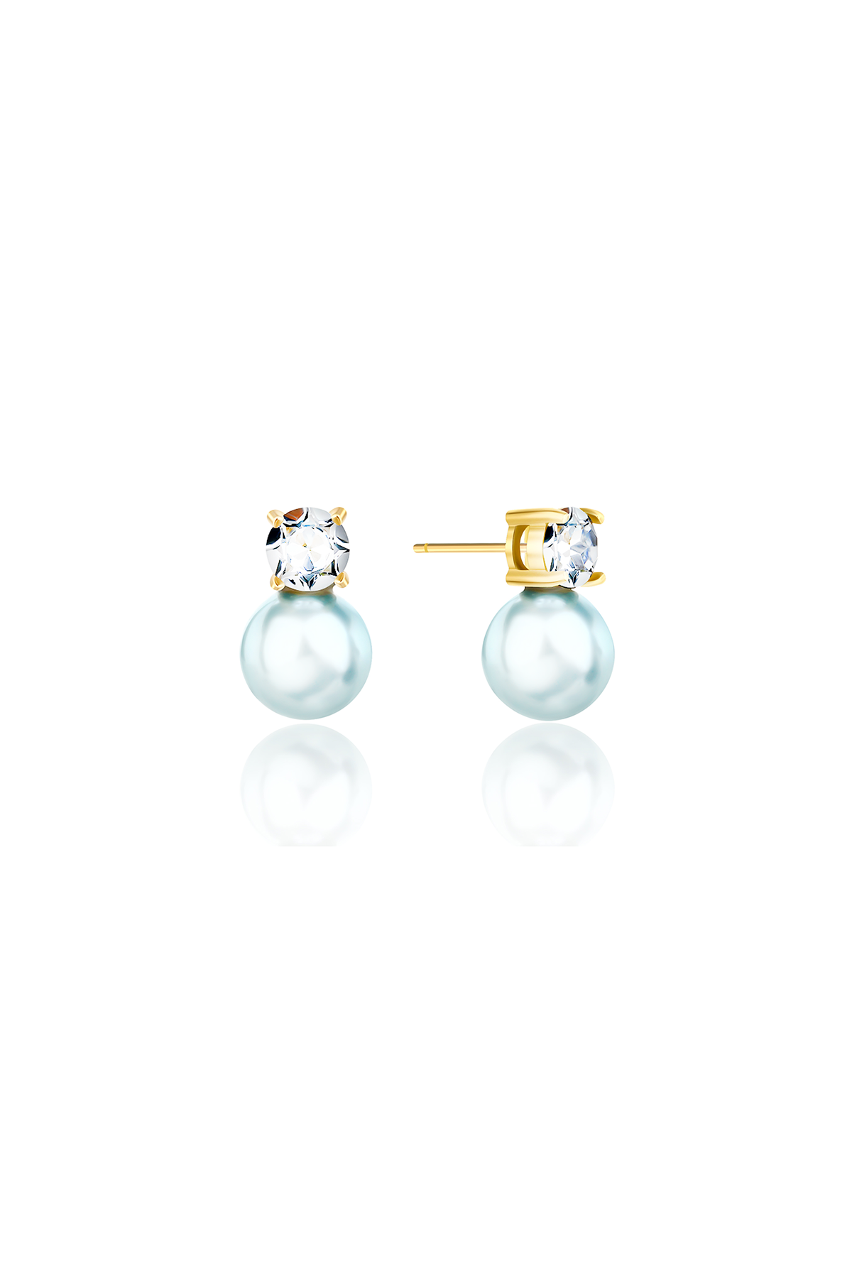 Alexandra pearl earrings, Blue