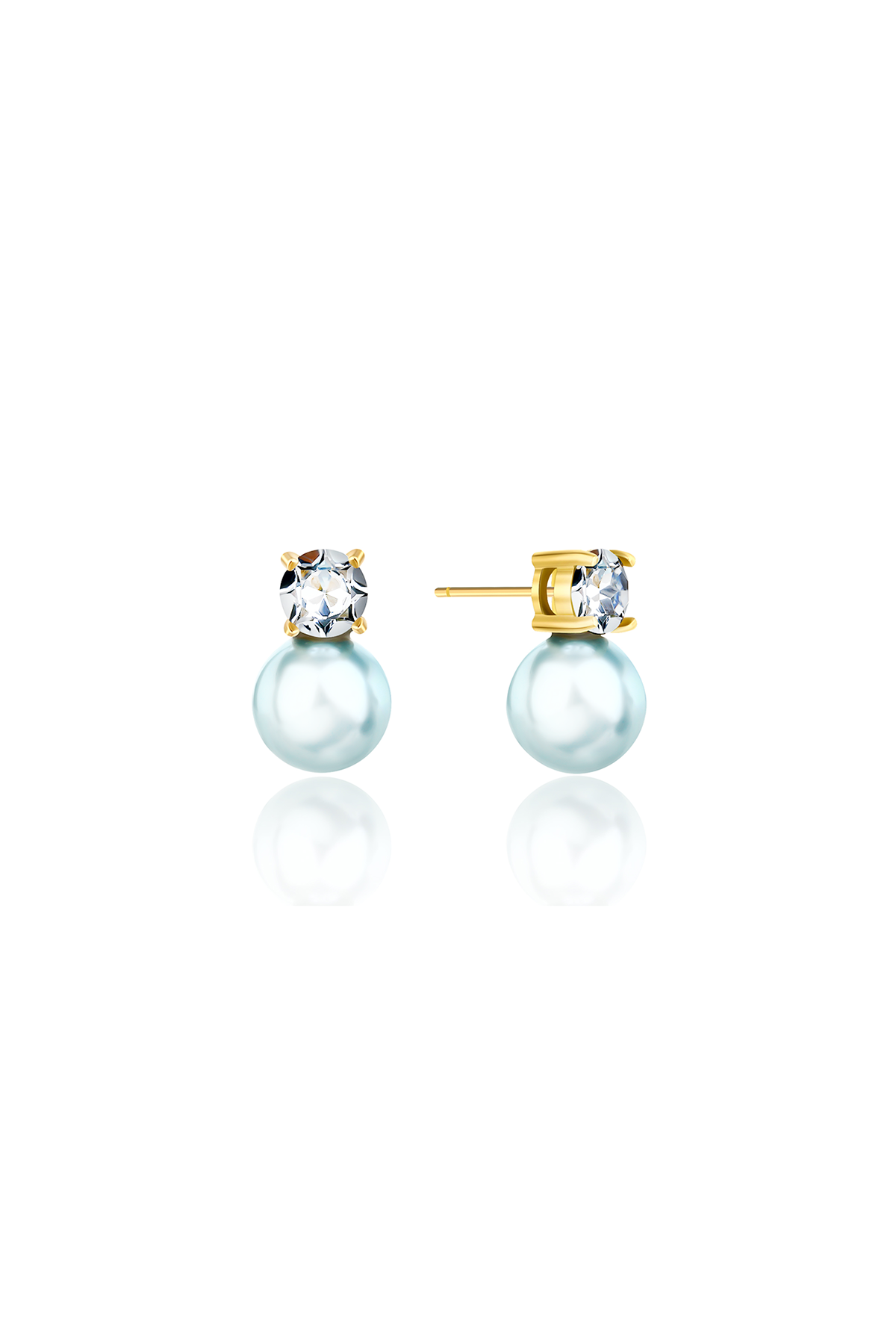 Alexandra pearl earrings, Blue