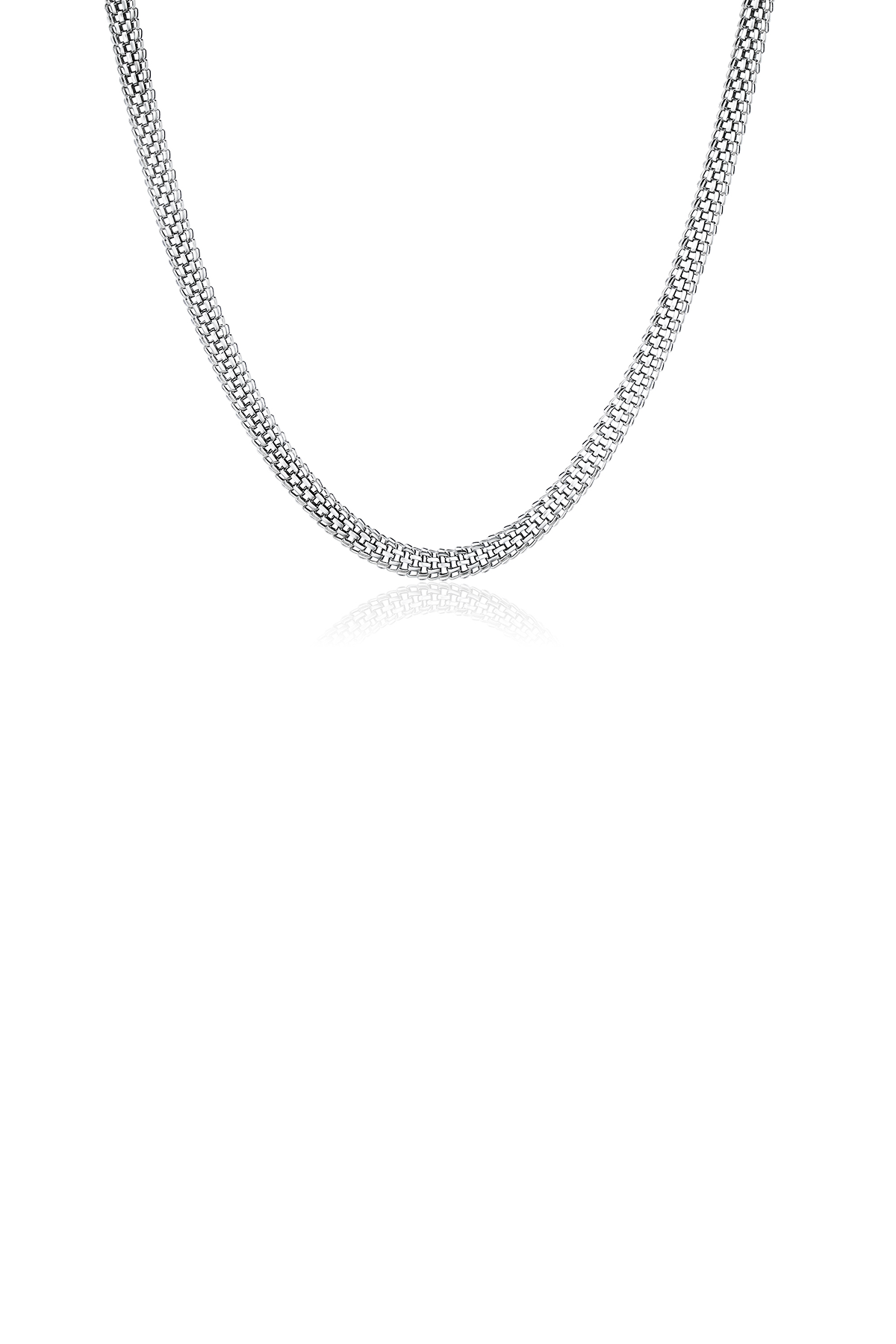 Cable necklace, silver - 3 mm