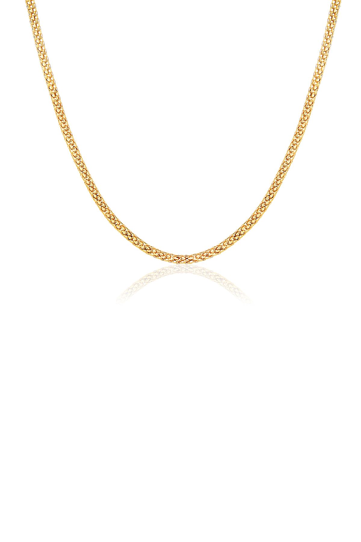 Cable necklace, gold - 3 mm
