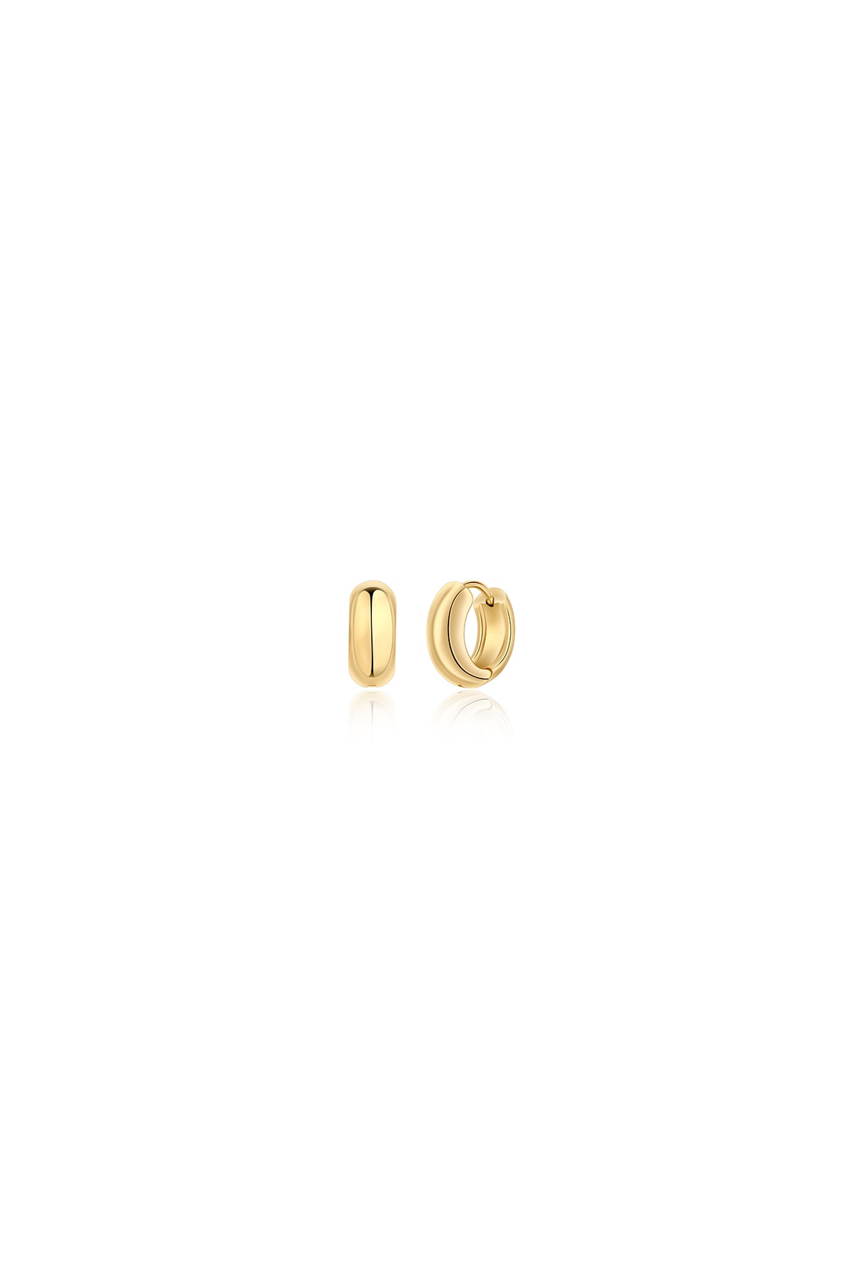 Camilla hoop earrings, Gold - 12 mm