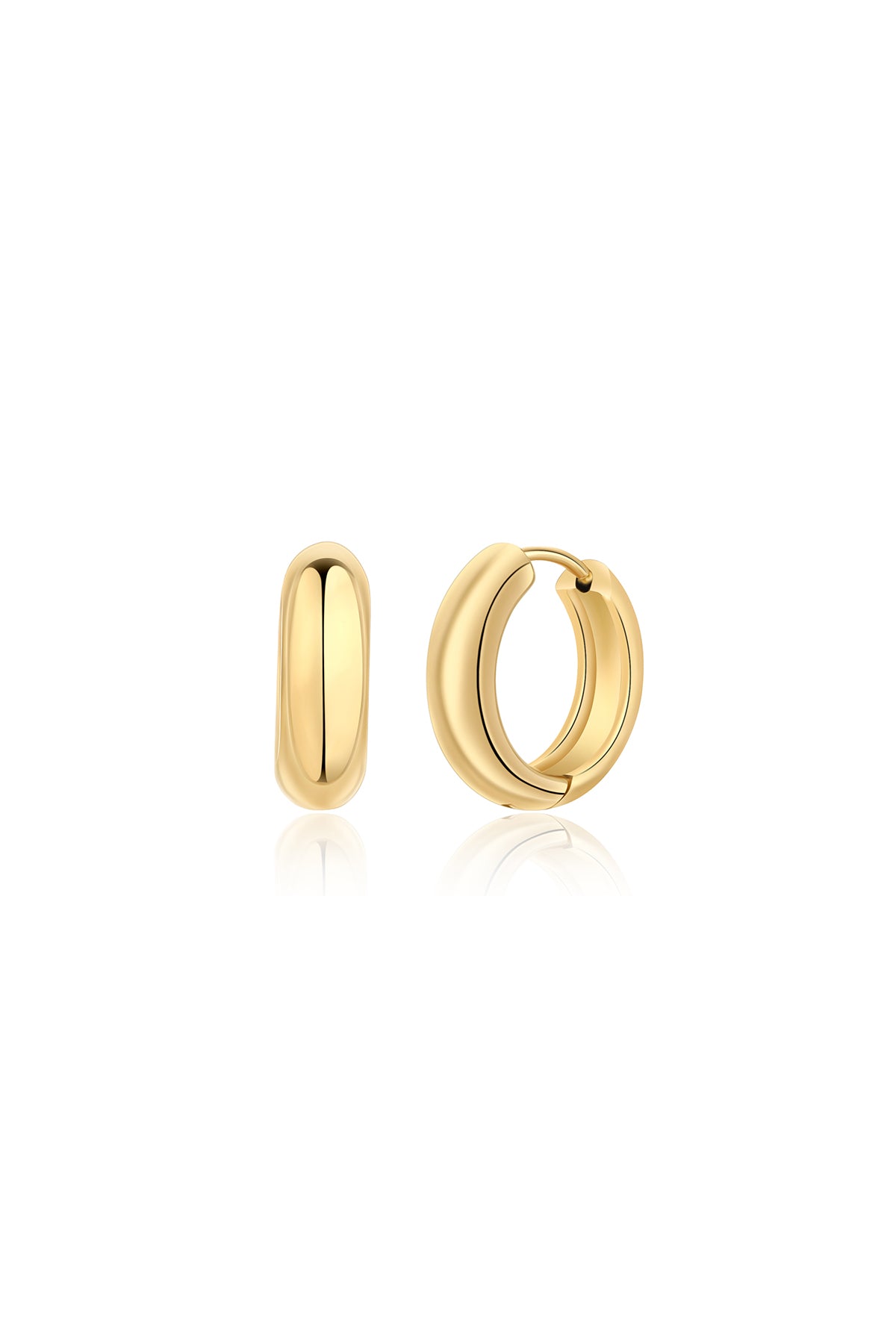 Camilla hoop earrings, Gold - 20 mm
