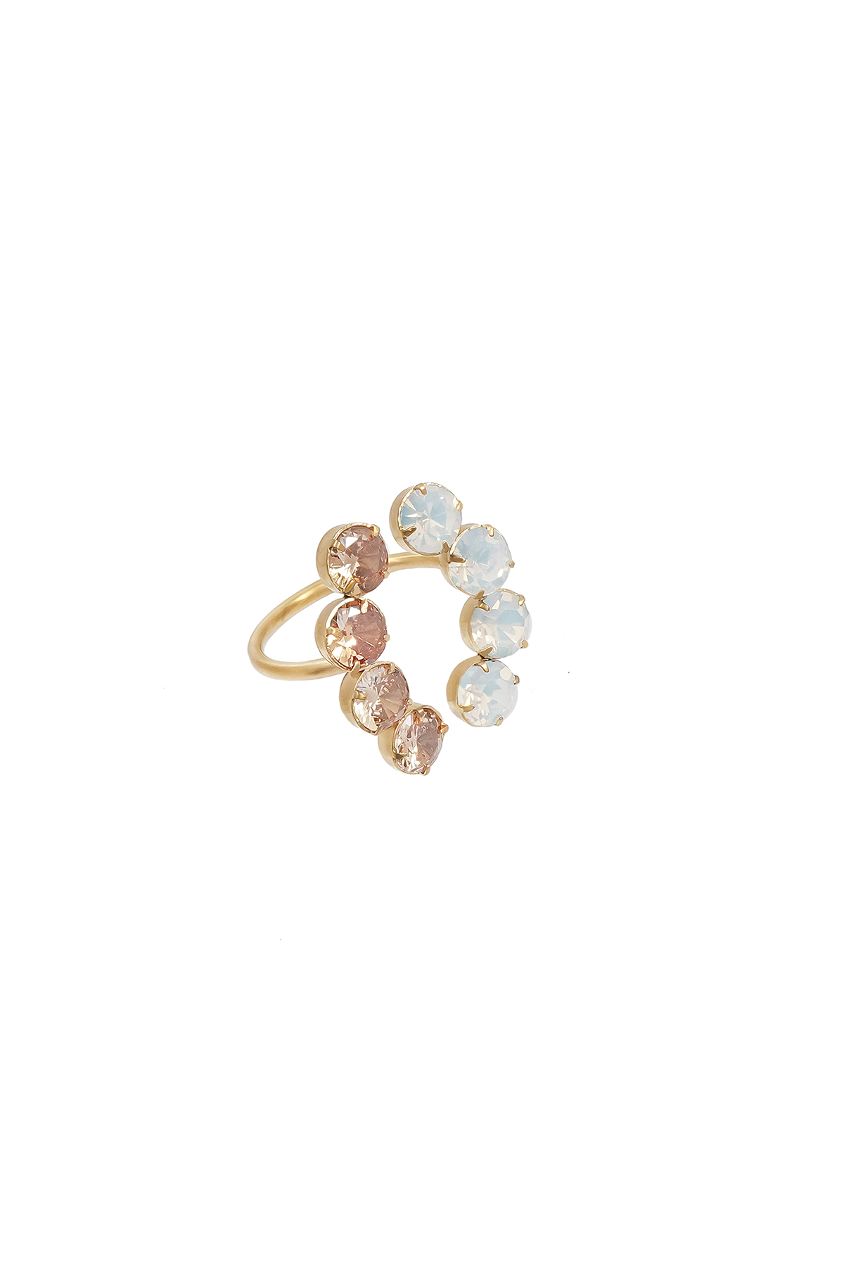 Camilla Swarovski ring - White opal/Golden, Adjustable