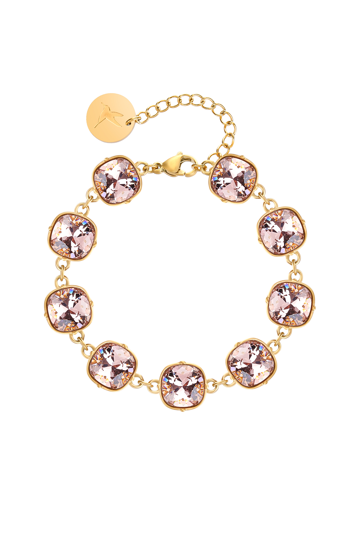 Carla Crystal lux bracelet - Vintage pink