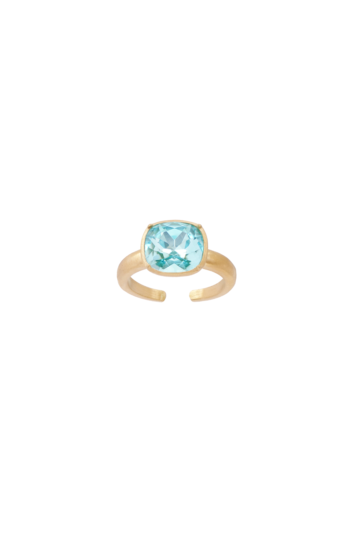 Carla Crystal ring - Ocean blue, Adjustable