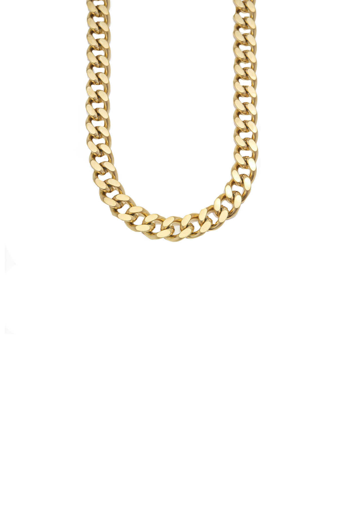 Chunky chain necklace - Matt gold