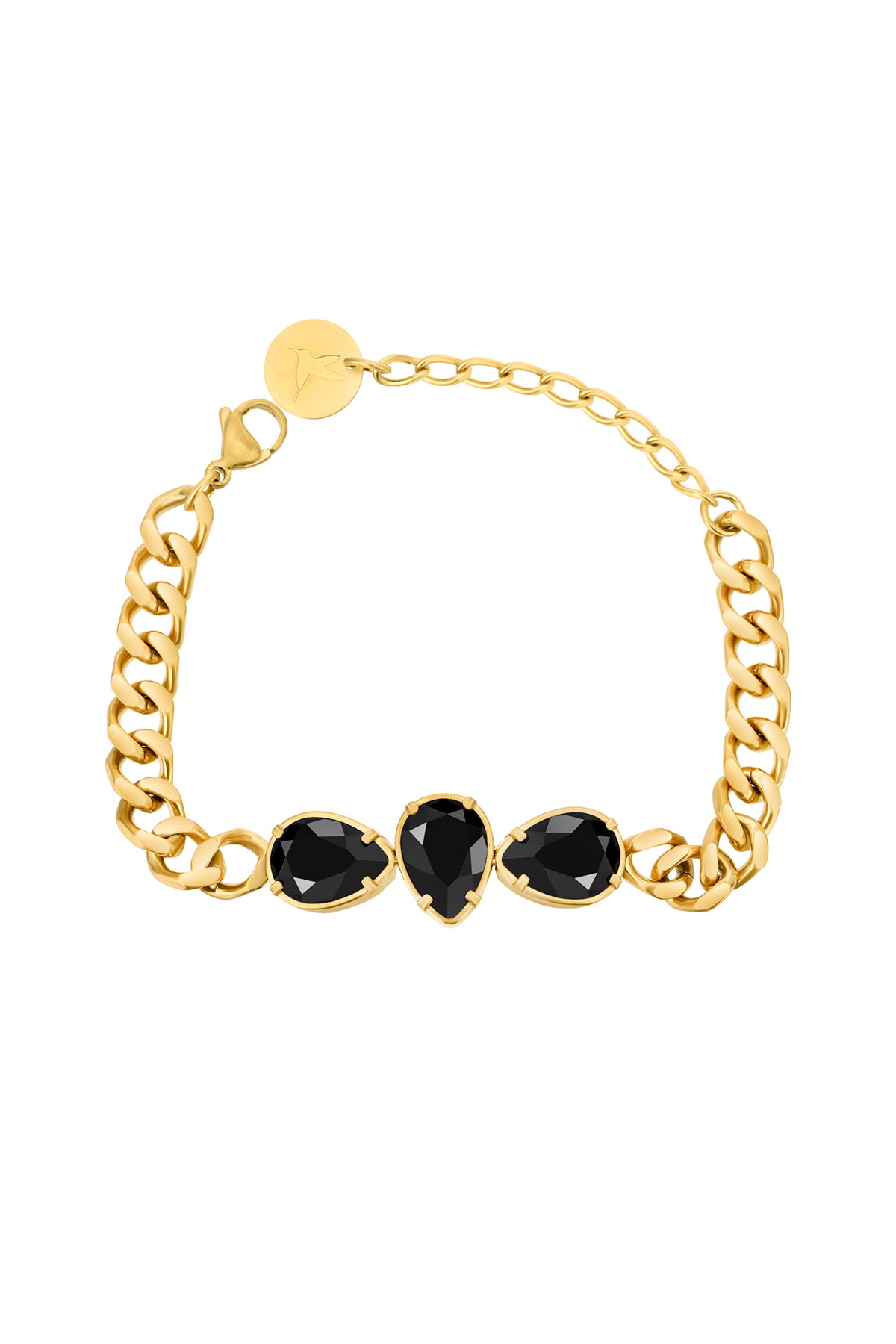 Elena crystal bracelet, Black