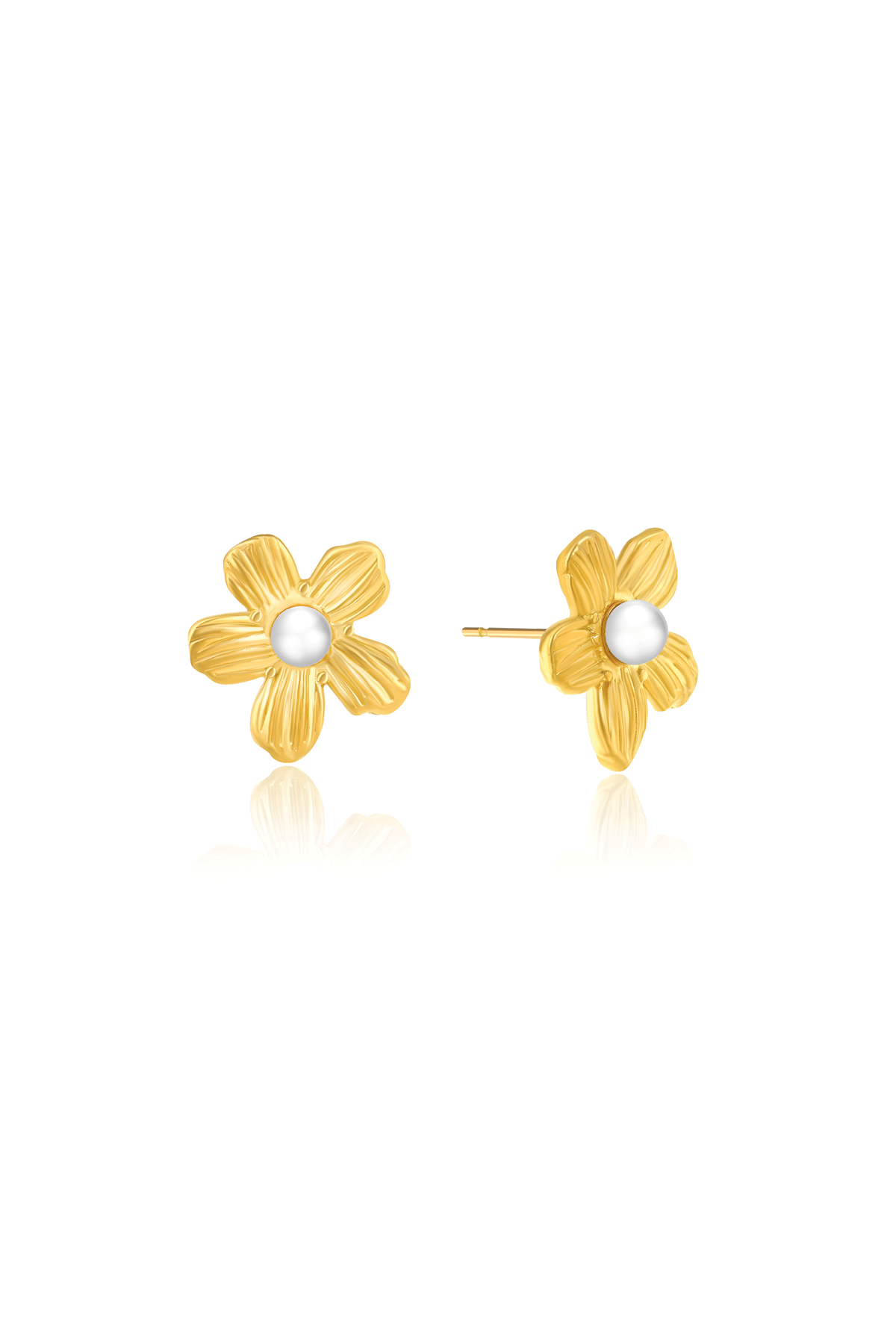 Flower stud earrings
