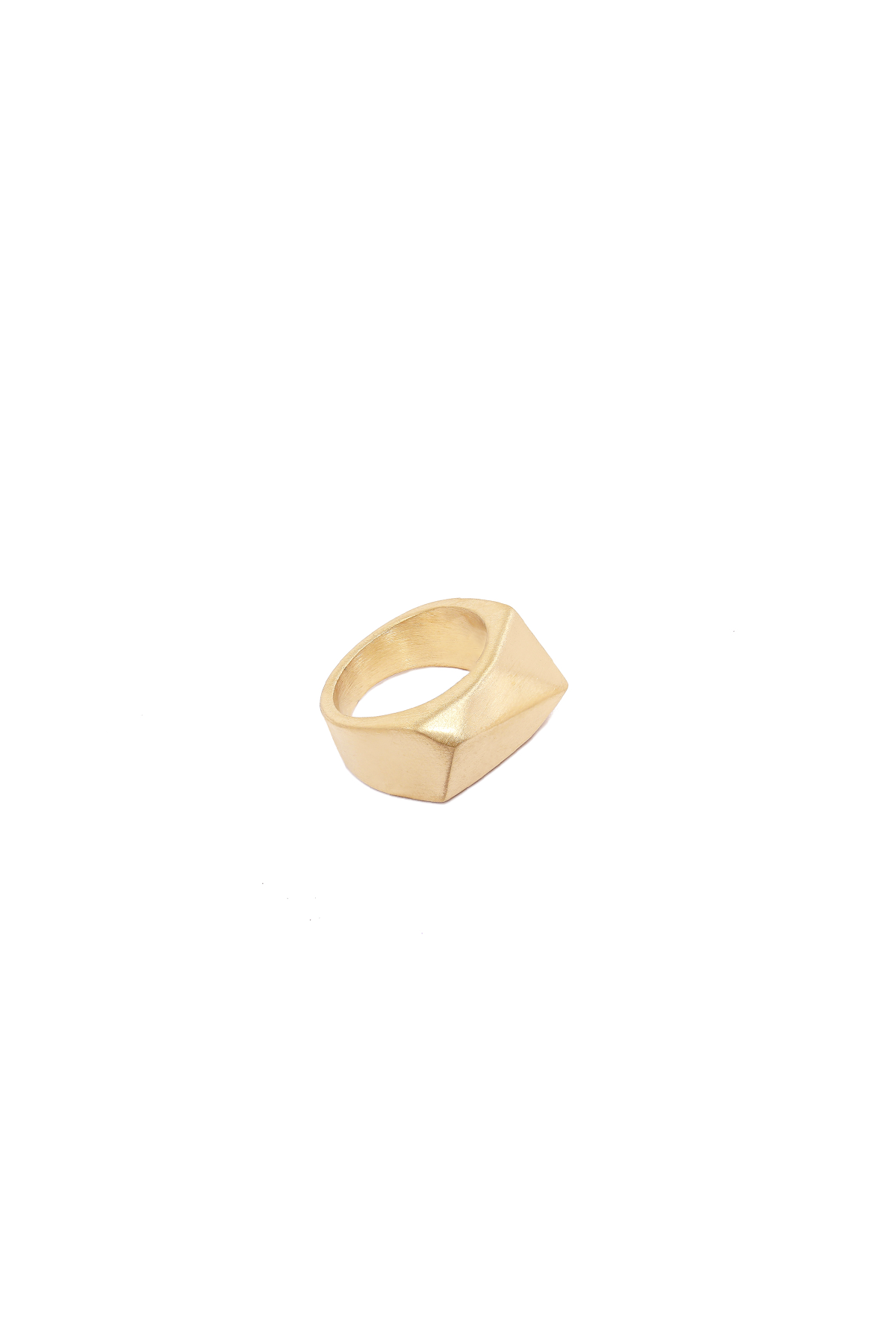 Graphical ring - Matte gold