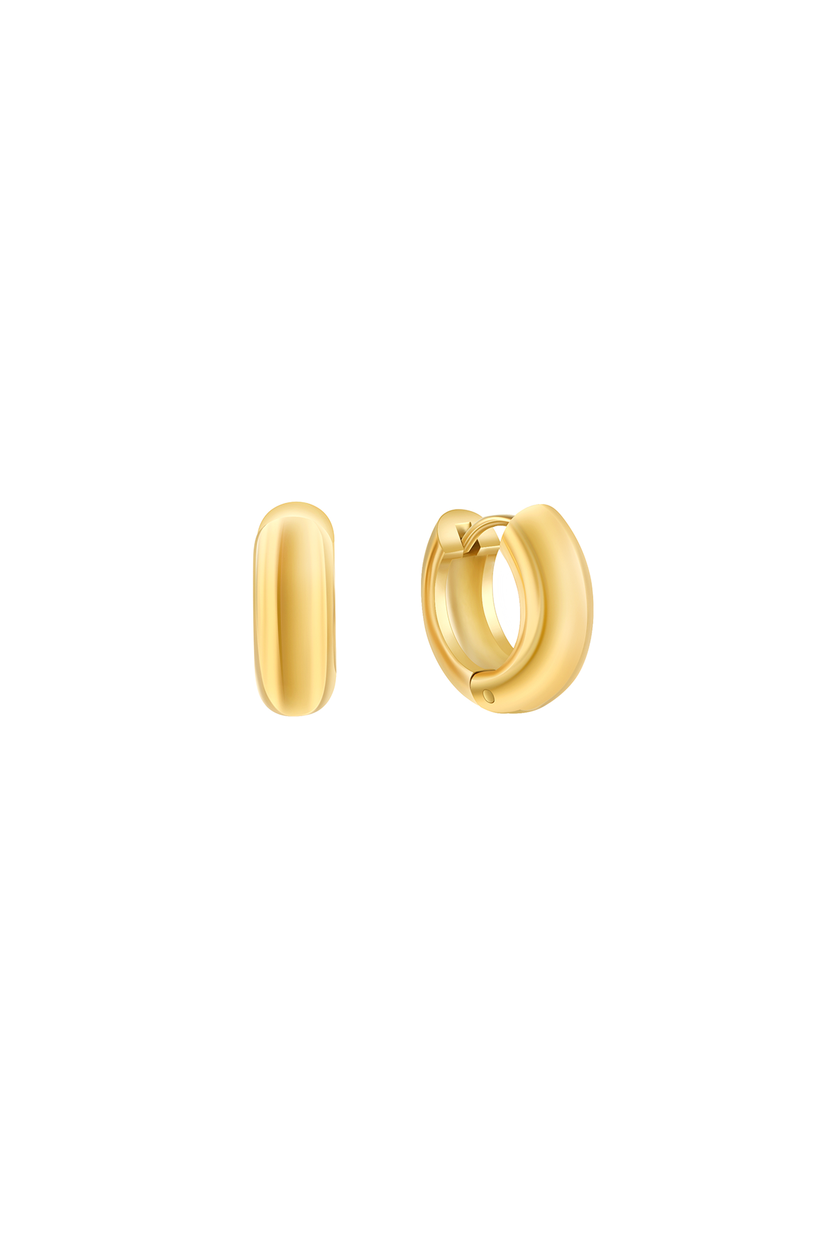 Hoop earrings, Gold - 15 mm