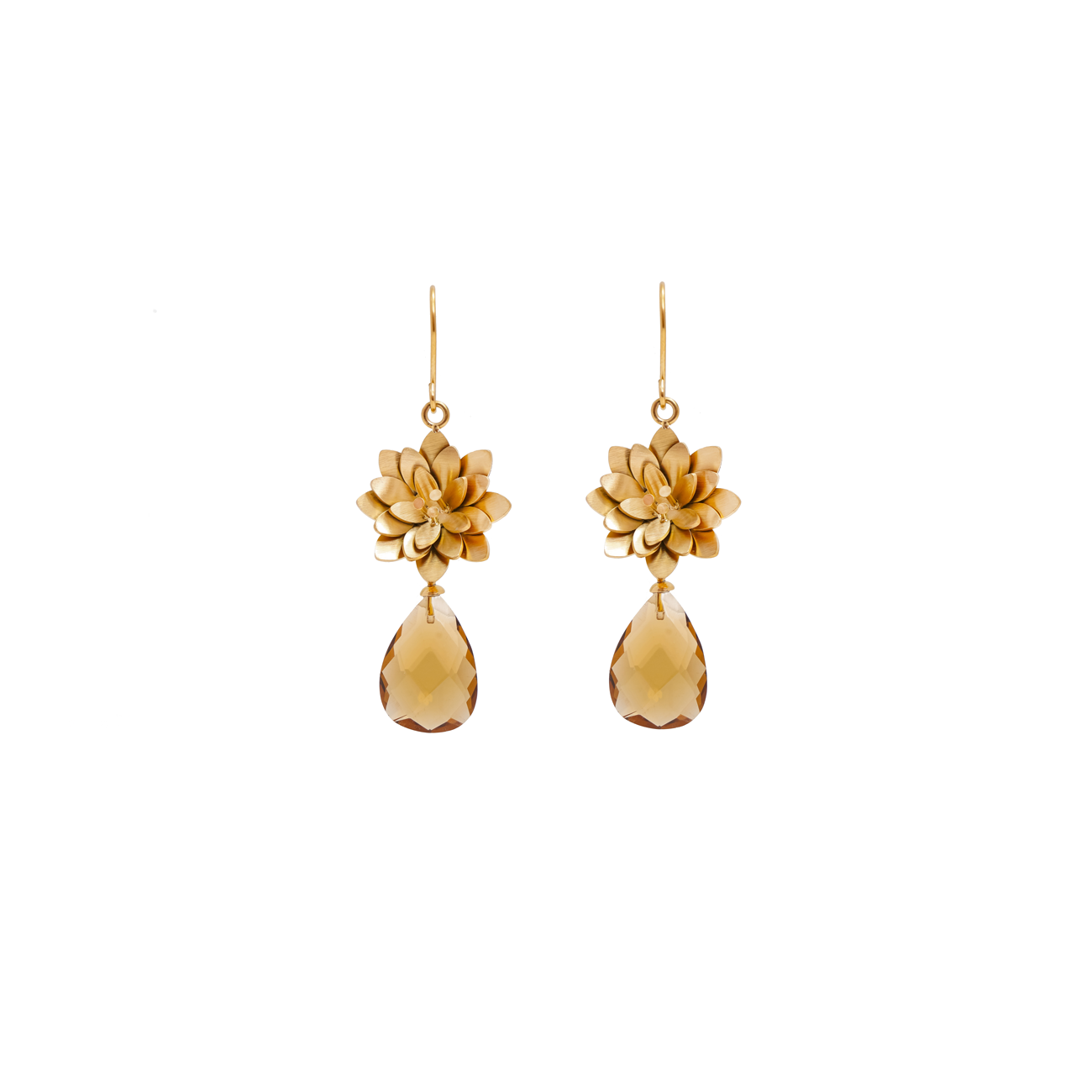 Divinia Lotus earrings - Topaz