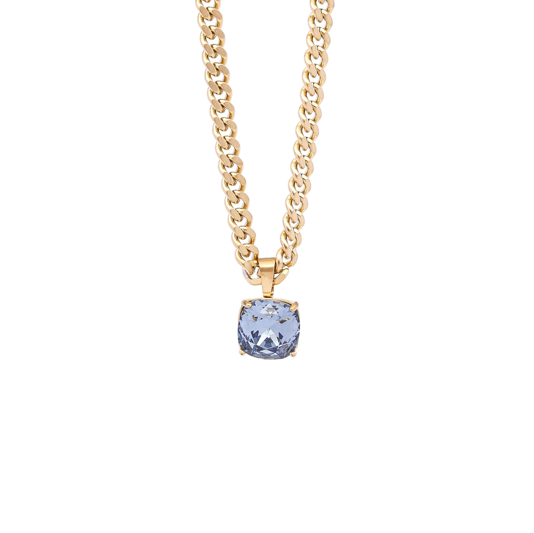 Carla Swarovski chain necklace - Denim blue