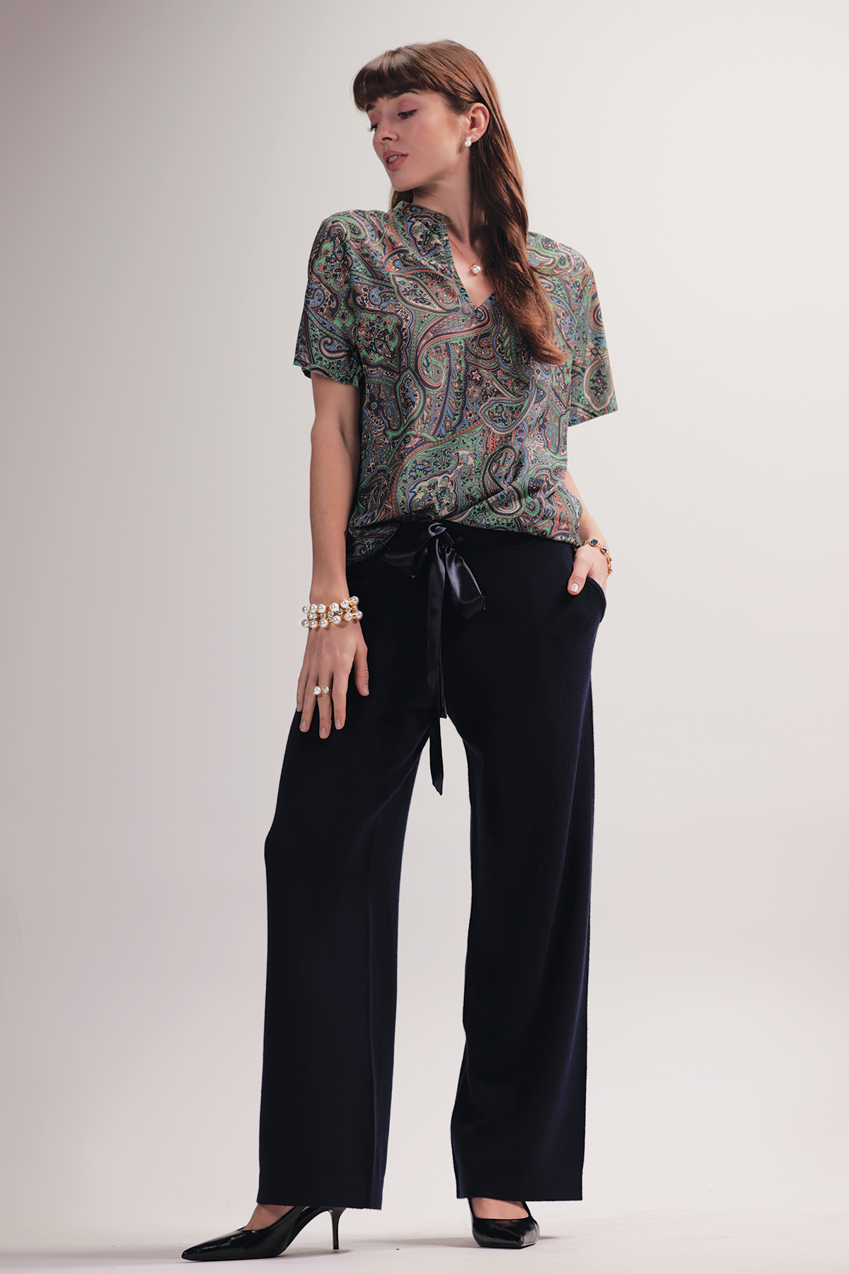 Iben wool trousers - Mole