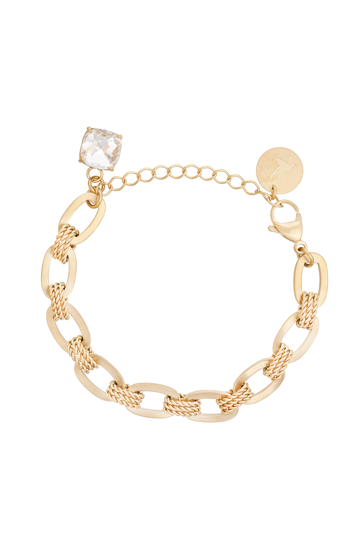 Inez chain bracelet, Clear