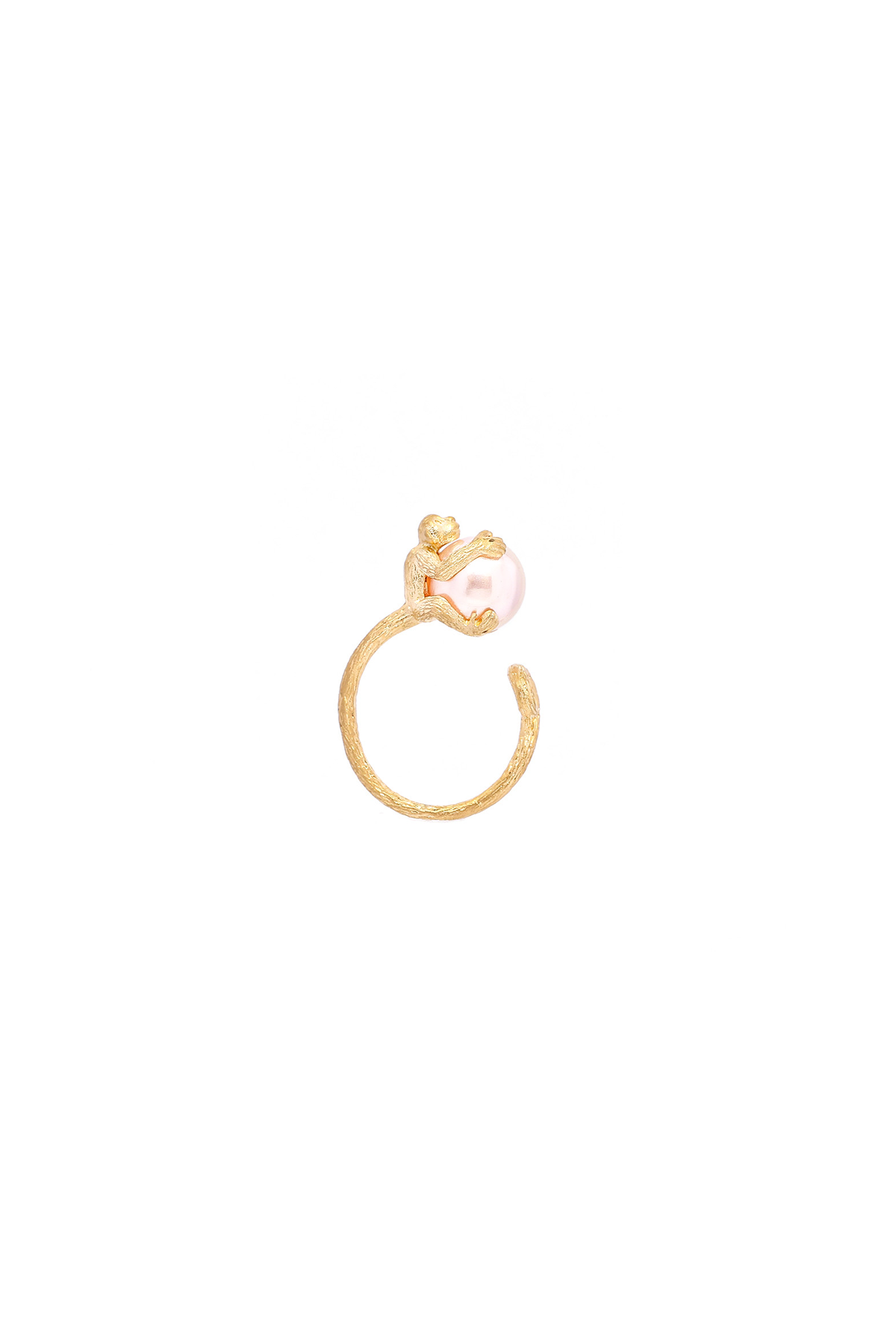 Monkey ring, Pink pearl - Justérbar