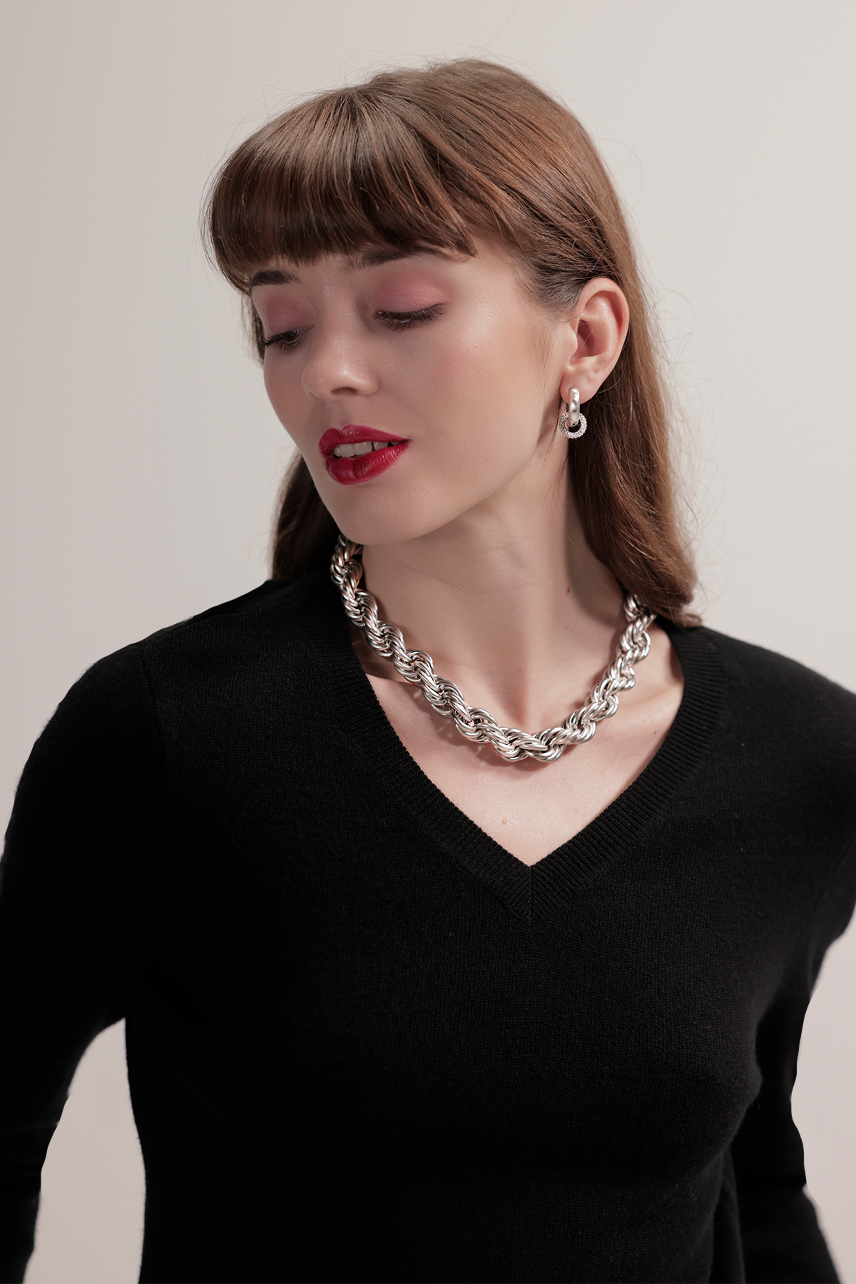 Chunky rope bracelet - Silver