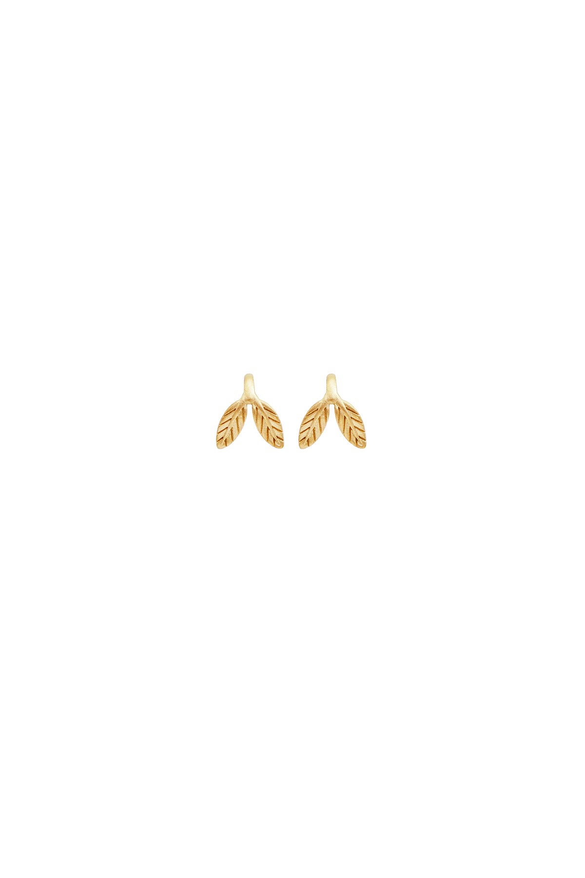 Tiny leaf earrings