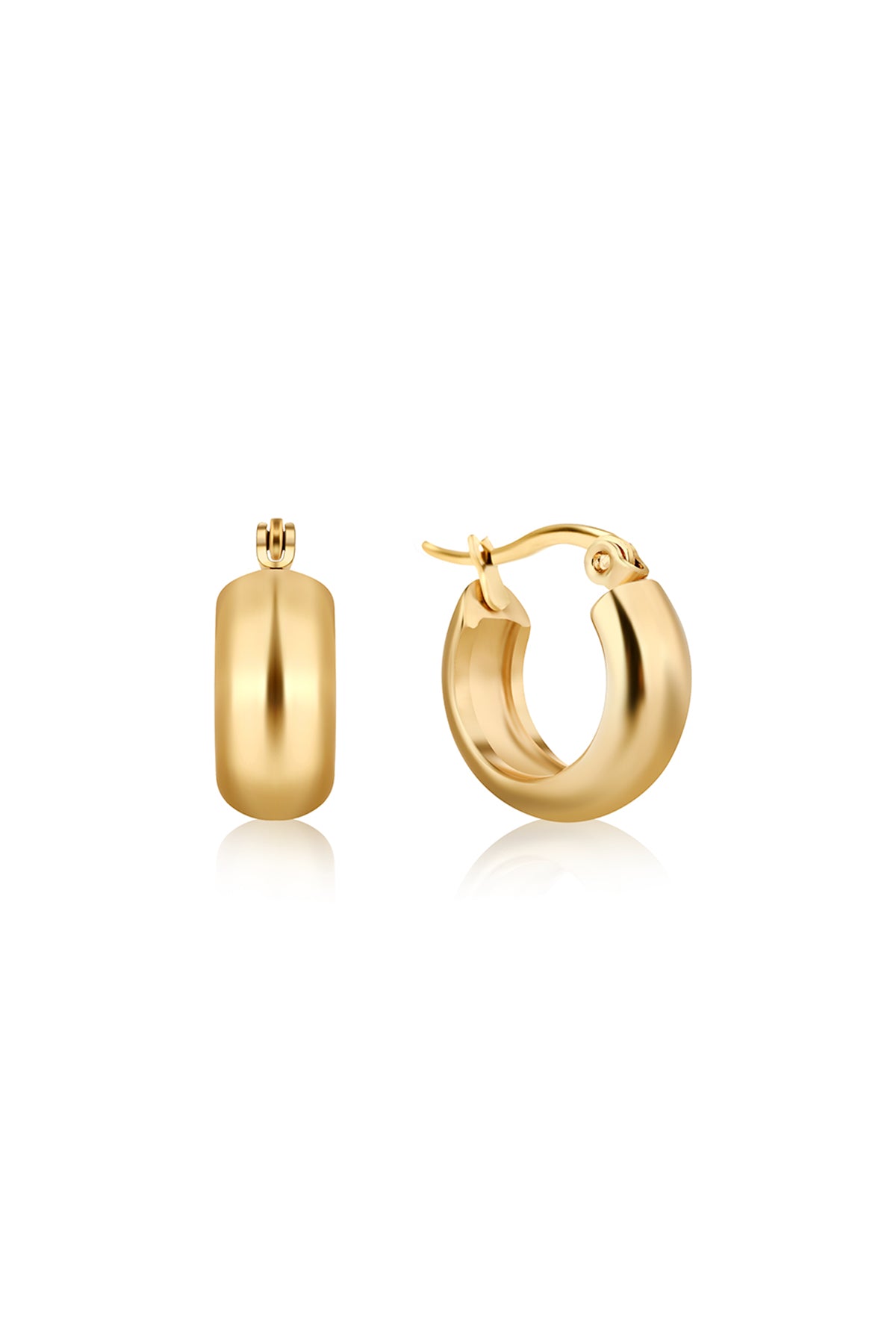 Victoria hoop earrings, Gold - 22 mm