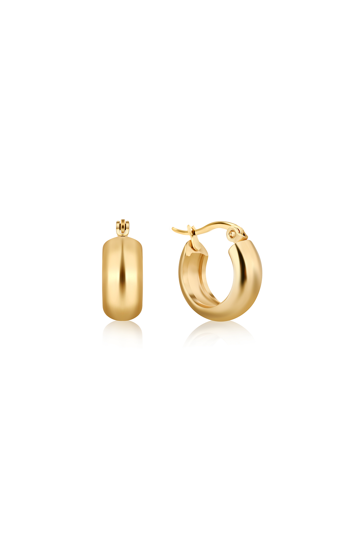 Victoria hoop earrings, Gold - 18 mm