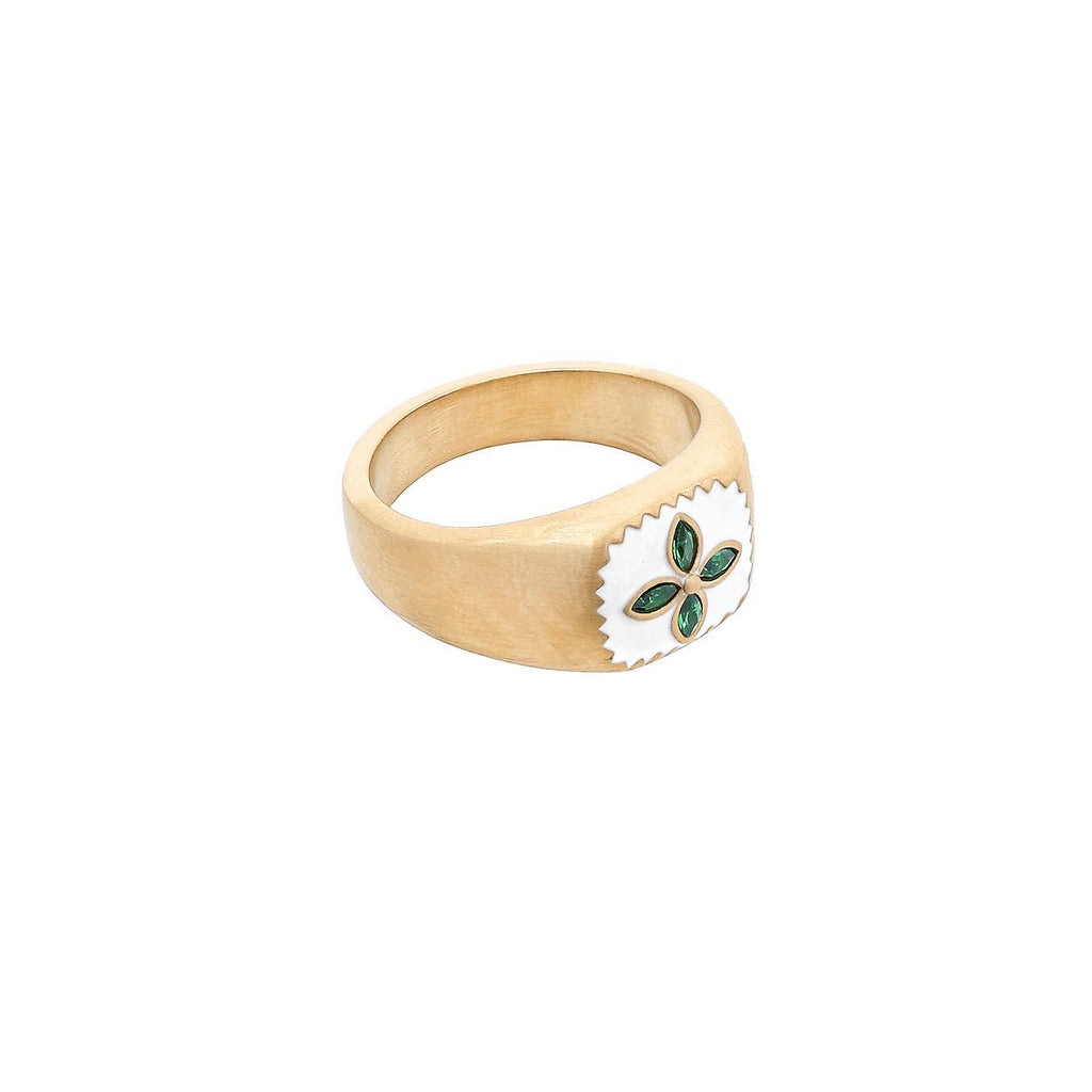 Lilly ørepynt - White enamel