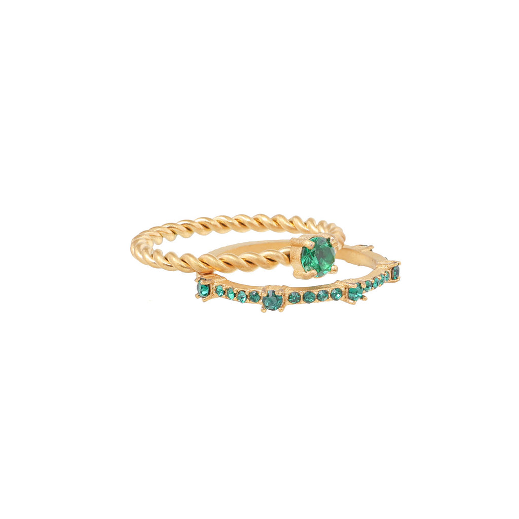 Meghan ring - Emerald green
