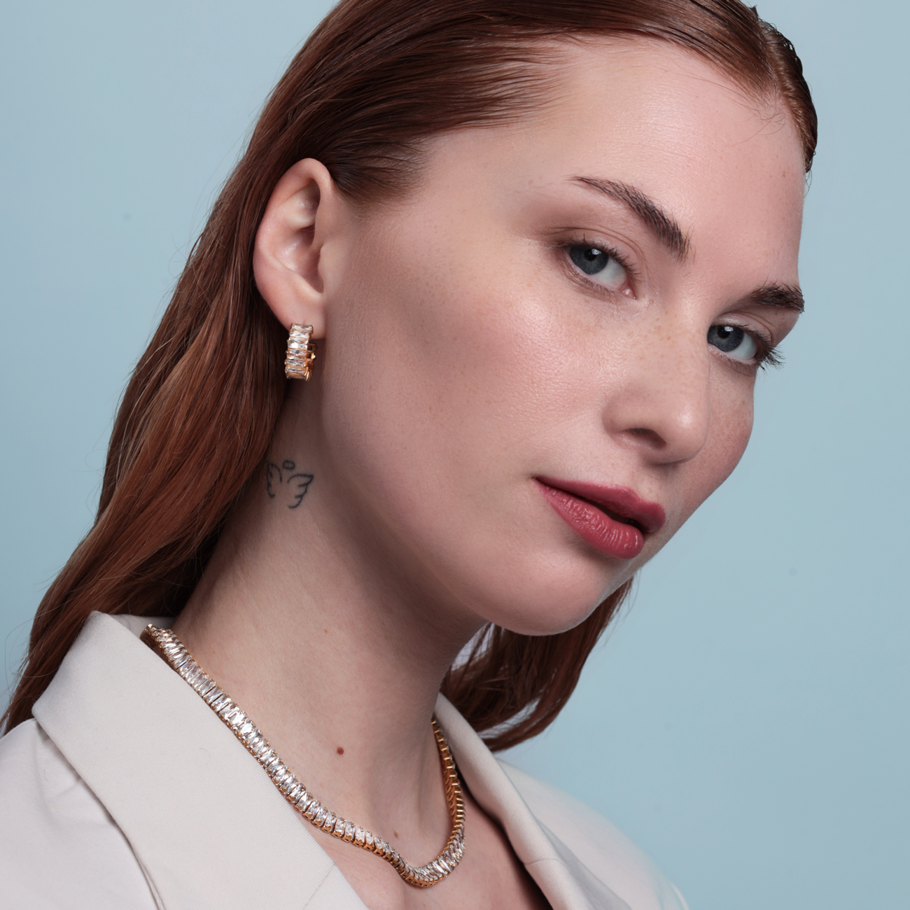 Haley Crystal earrings - Clear
