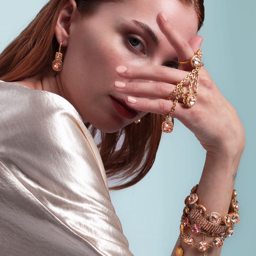 Tamara Crystal lux bracelet - Peach