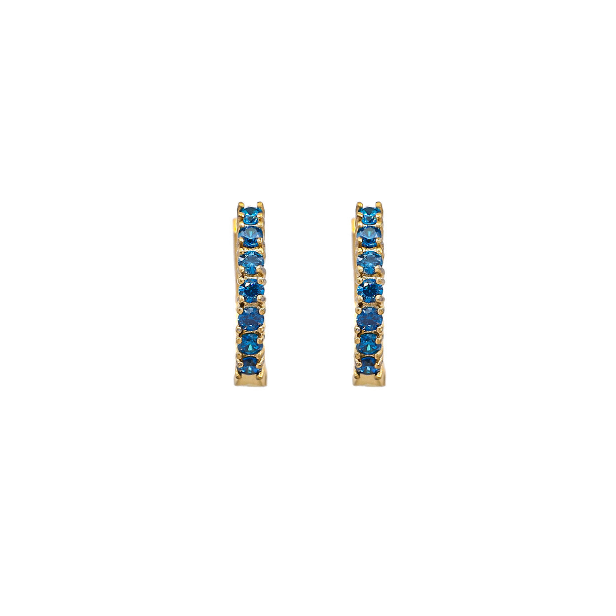 Cathinka crystal hoop earrings - Midnight blue