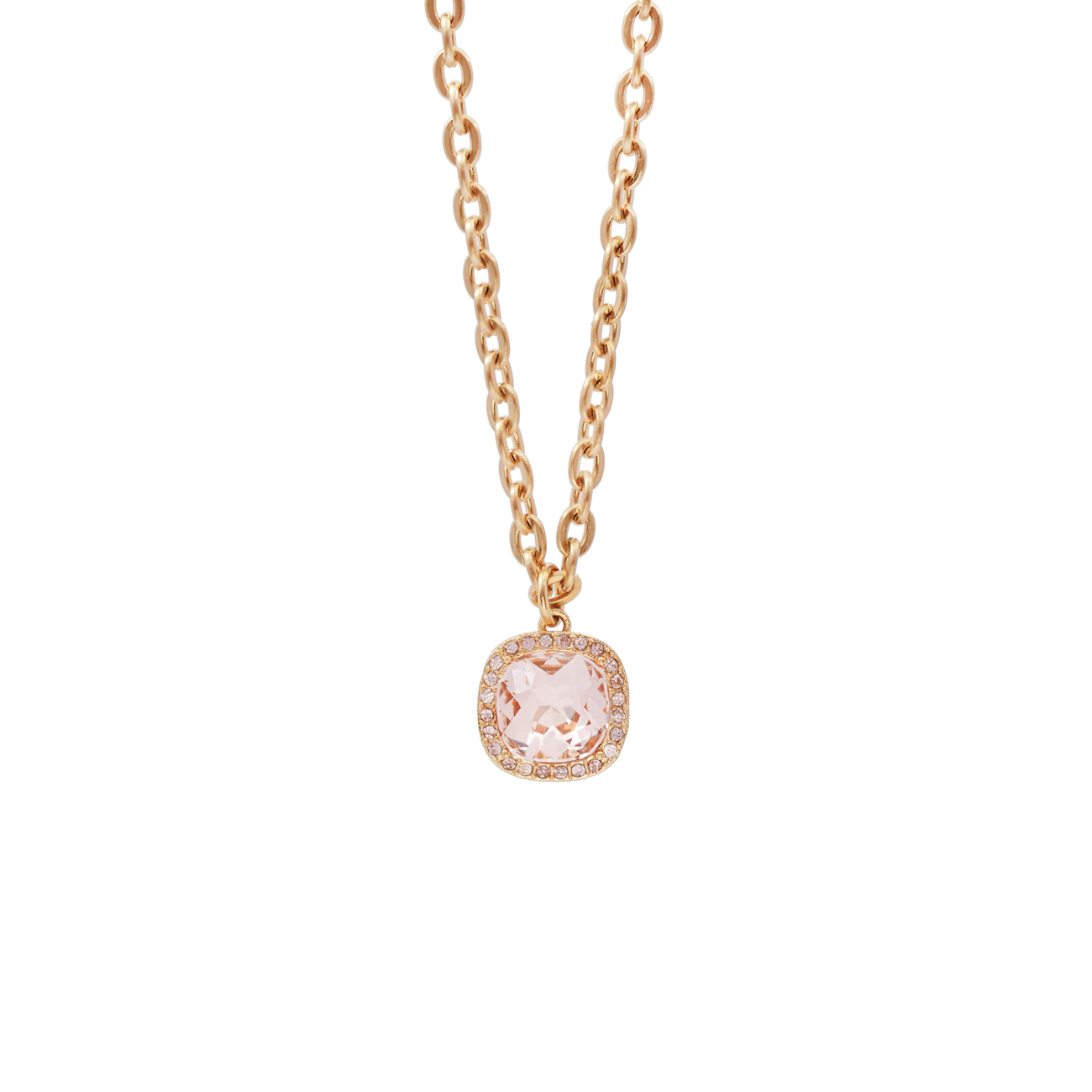 Tamara Crystal chain necklace - Peach