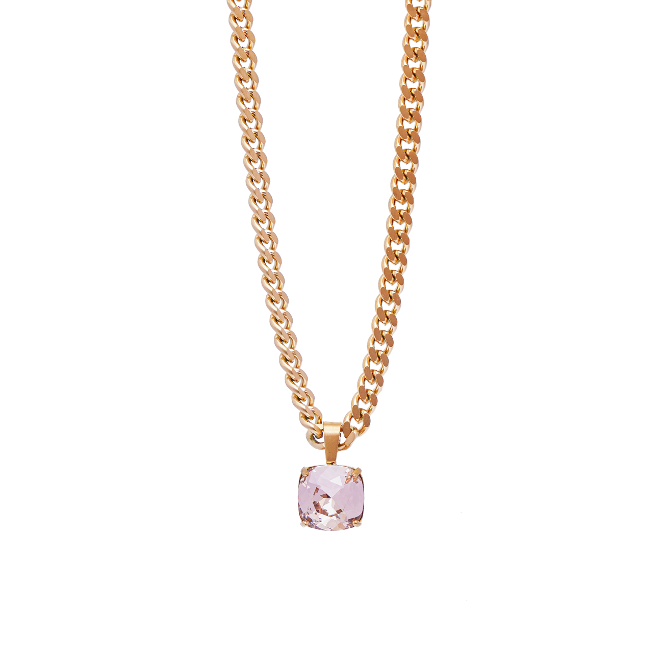 Carla Swarovski chain necklace - Vintage pink