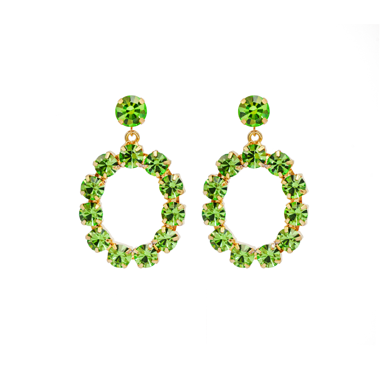 Camilla Swarovski earrings - So green