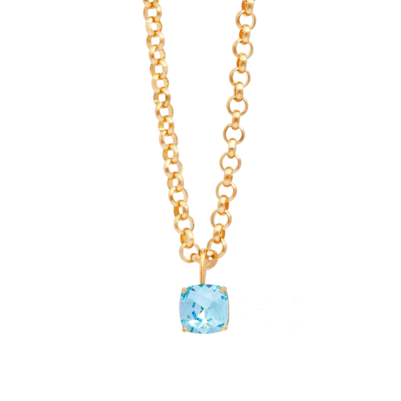 Carla Crystal chain necklace - Ocean blue