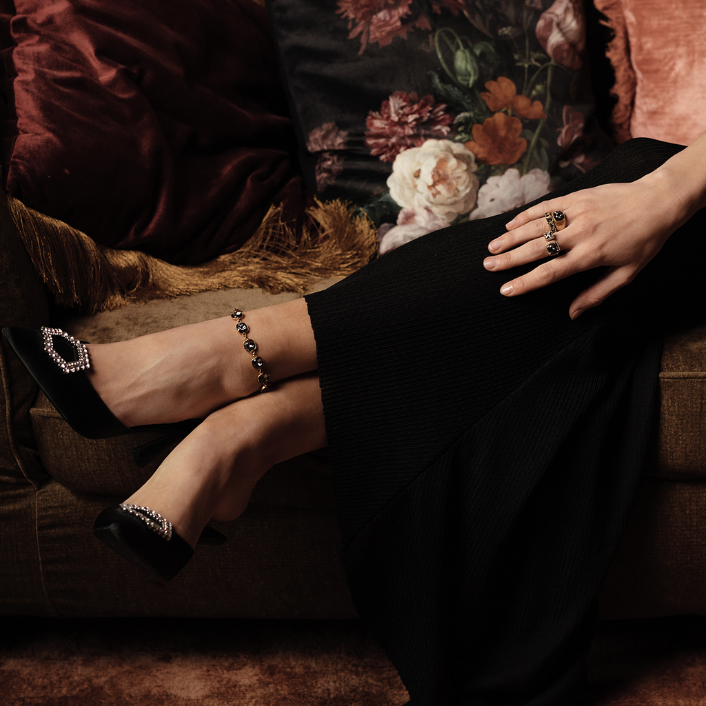 Carla Swarovski lux bracelet - Charcoal