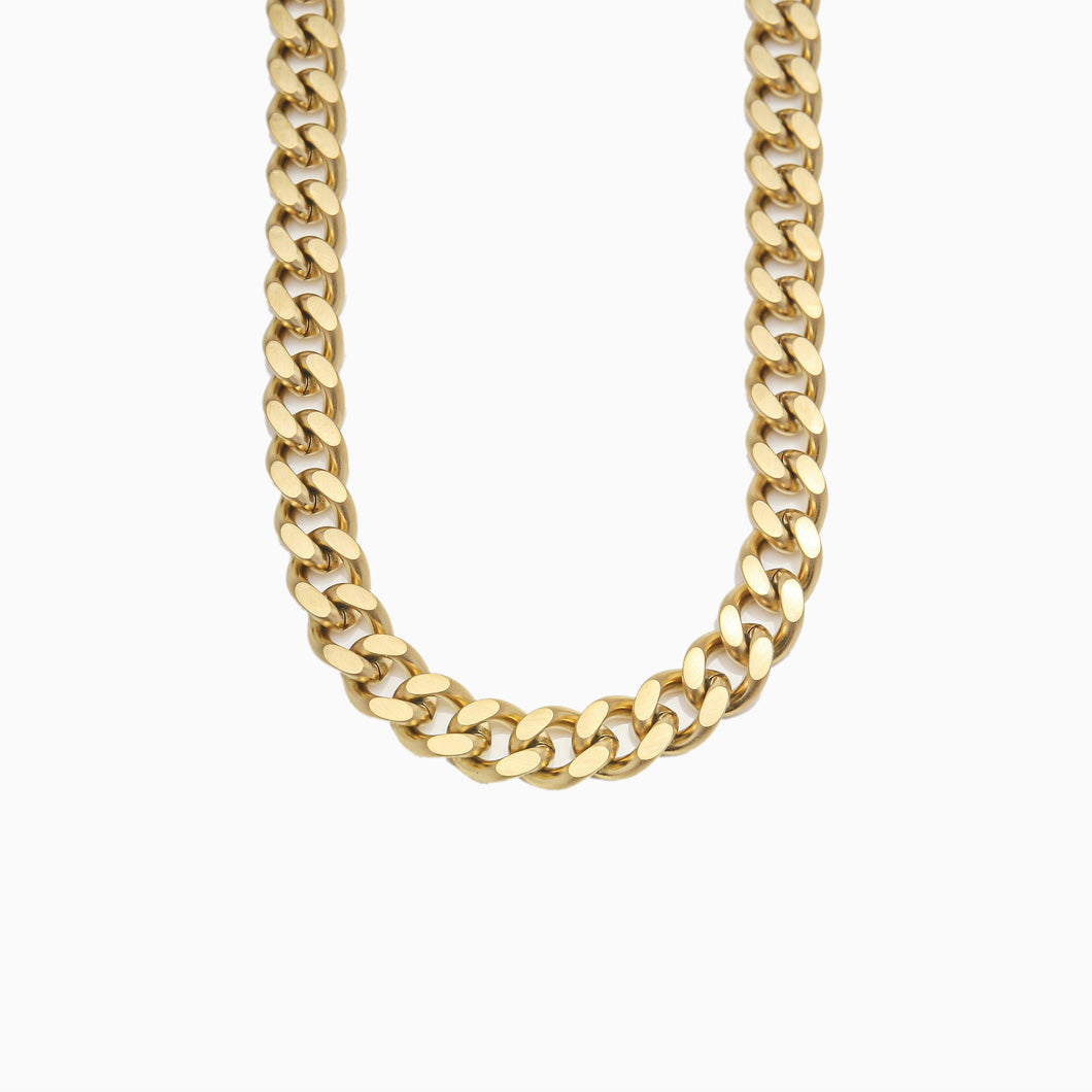 Chunky chain necklace - Matt gold