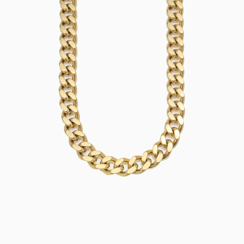 Chunky chain halskjede - Matt gold