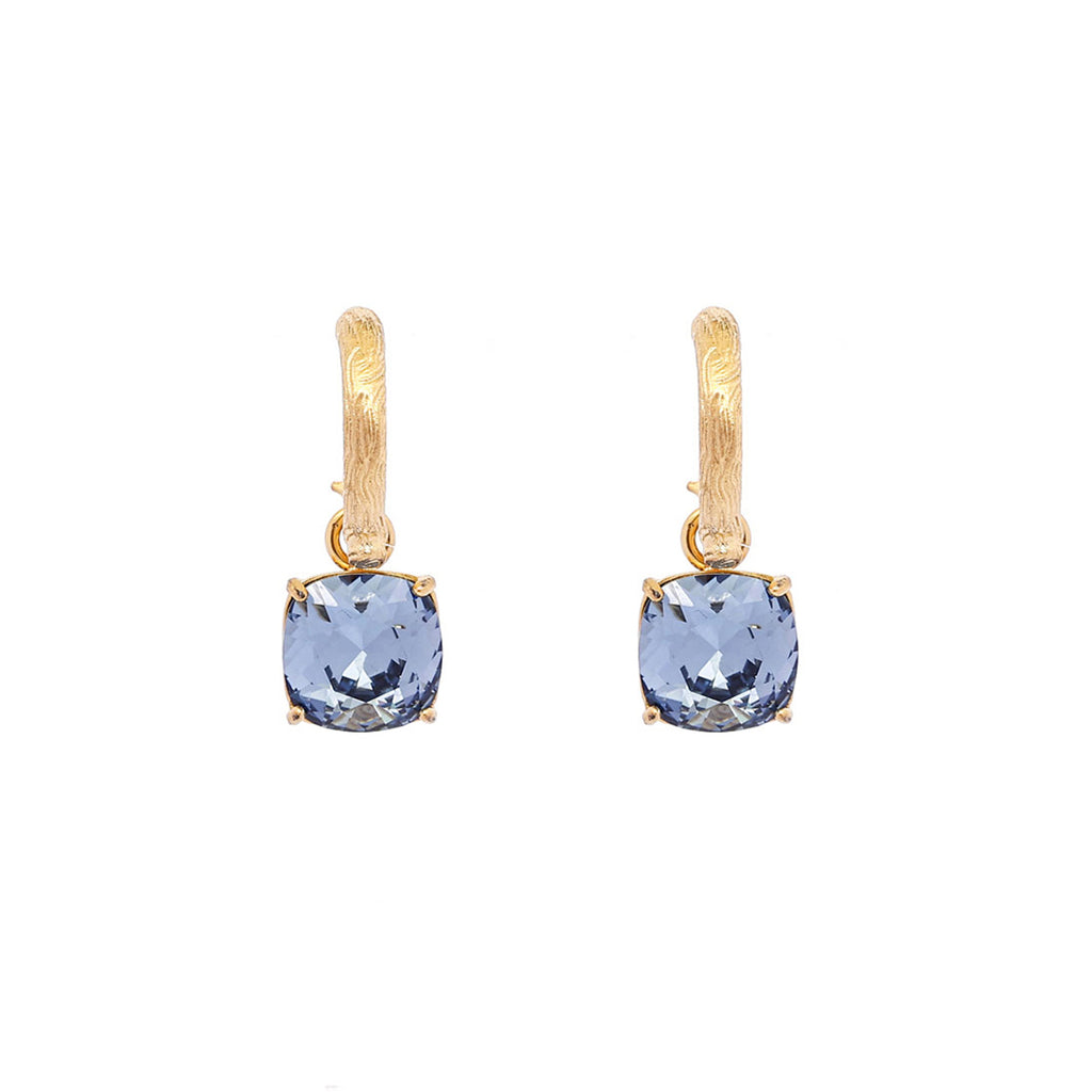Carla Swarovski earrings - Denim blue