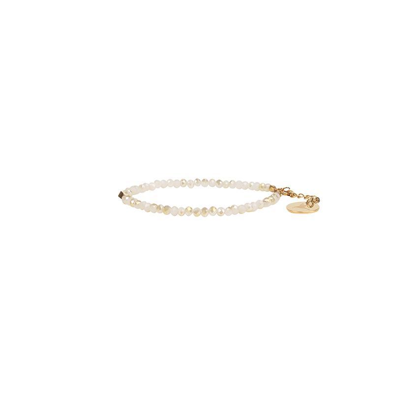 Fanny crystal armbånd - Ivory