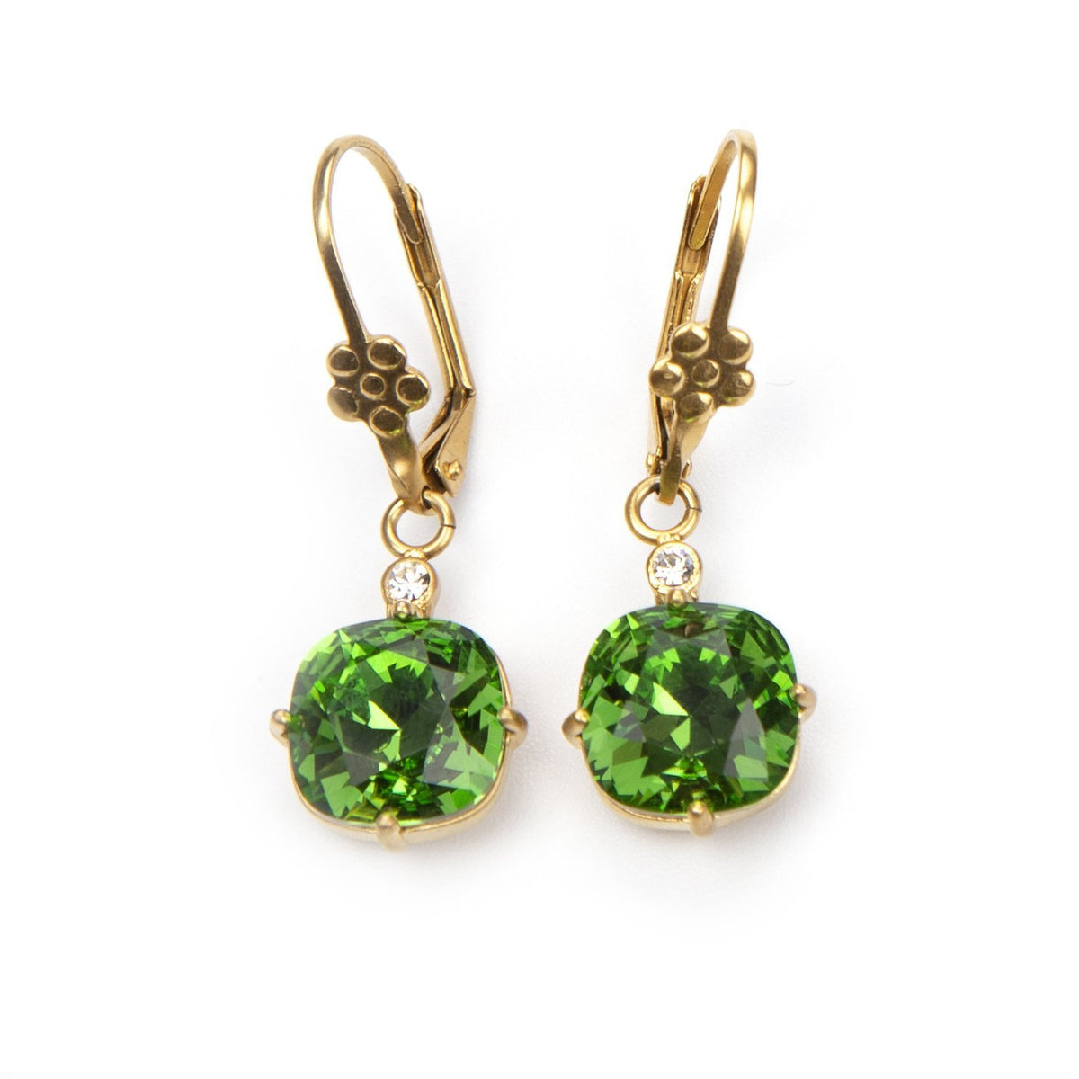 Amelia ørepynt liten (10x10mm) - royal green fra Farmhousedesign.no