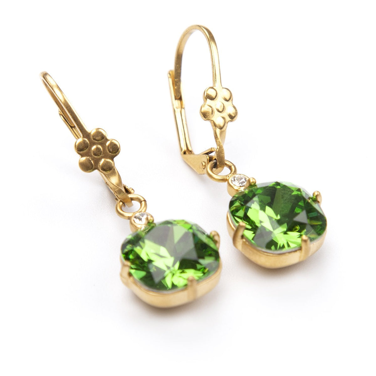 Amelia ørepynt liten (10x10mm) - royal green fra Farmhousedesign.no