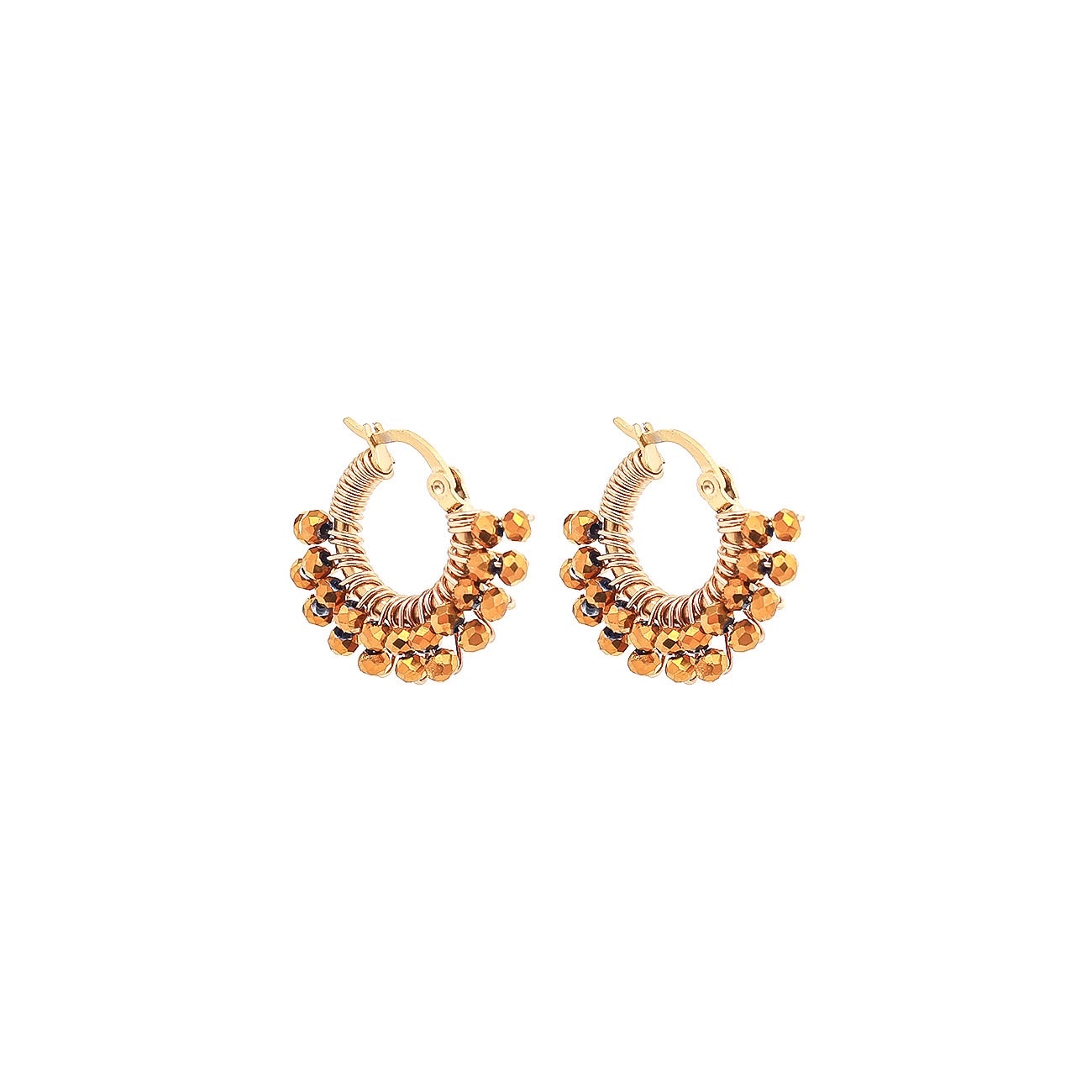 Tiny Glam loop earrings - Gold