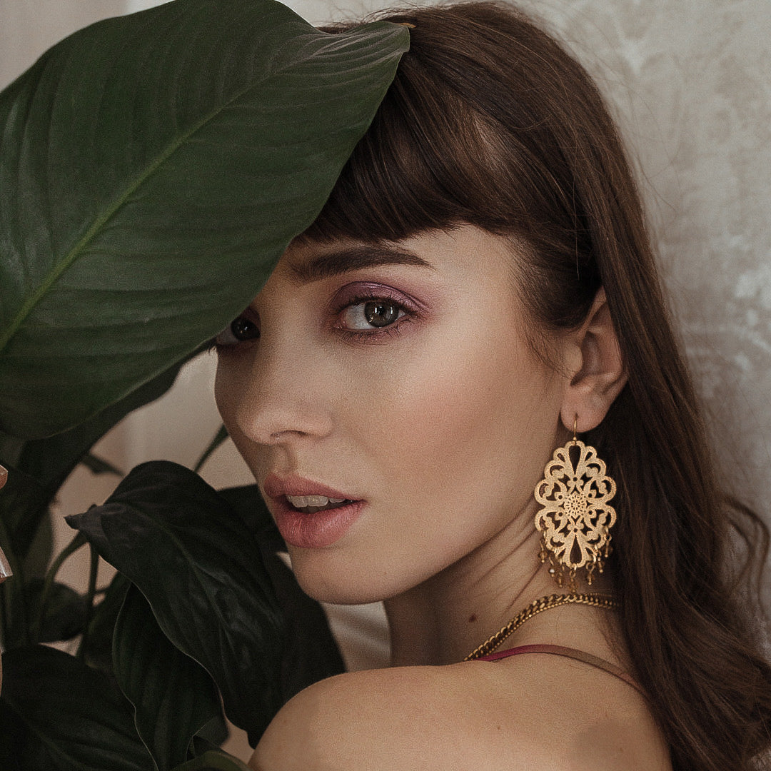 Amanda floral filigree earrings