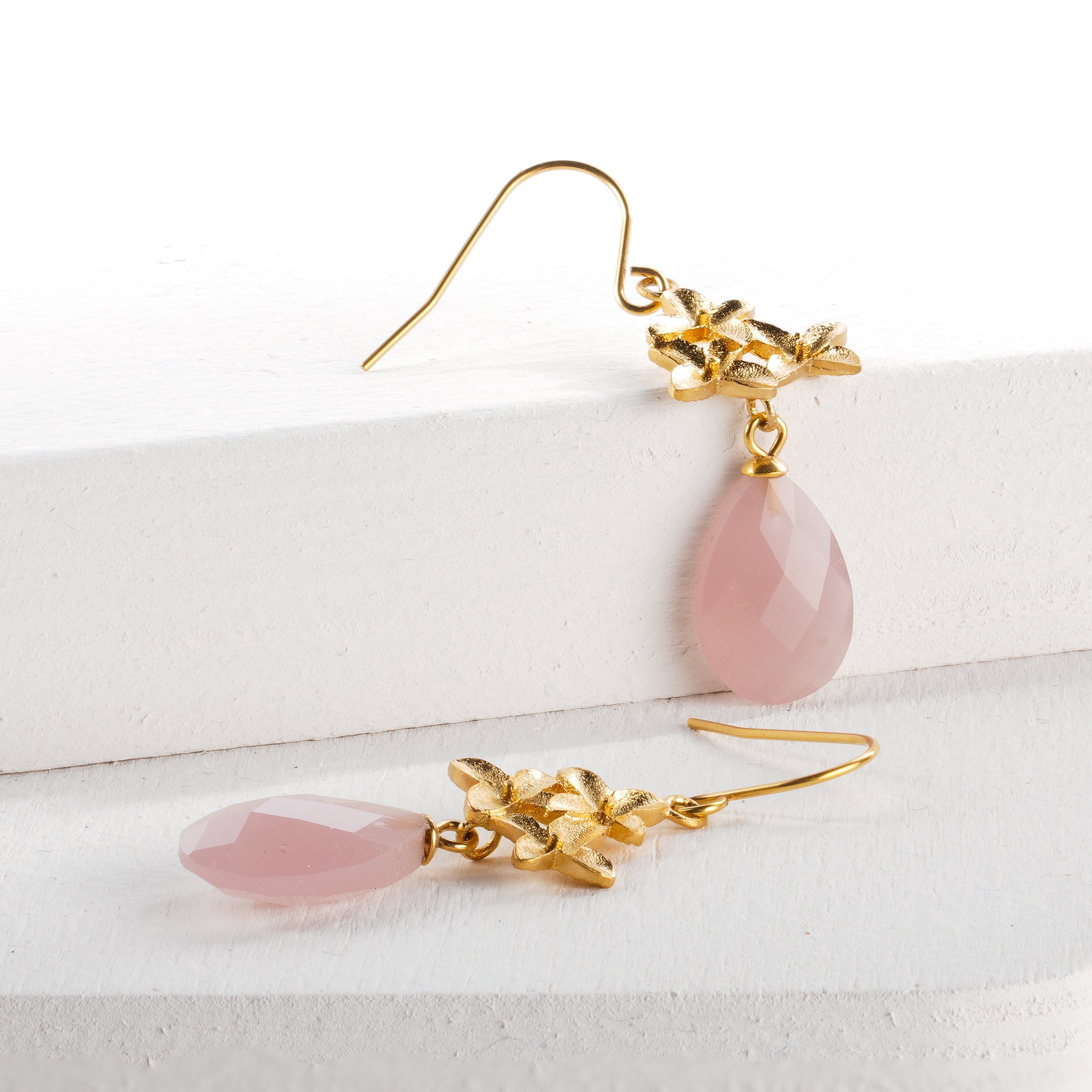 Cherry Flower earrings - Dusty pink