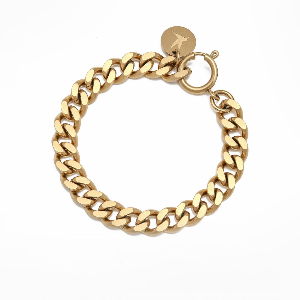 Chunky chain armbånd - Gold