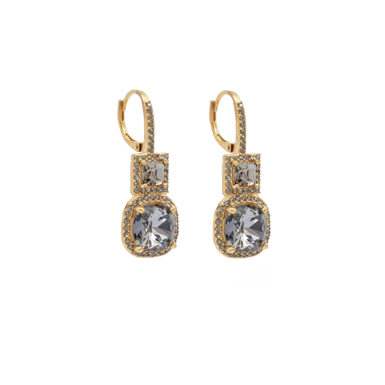 Tamara Swarovski earrings, Charcoal