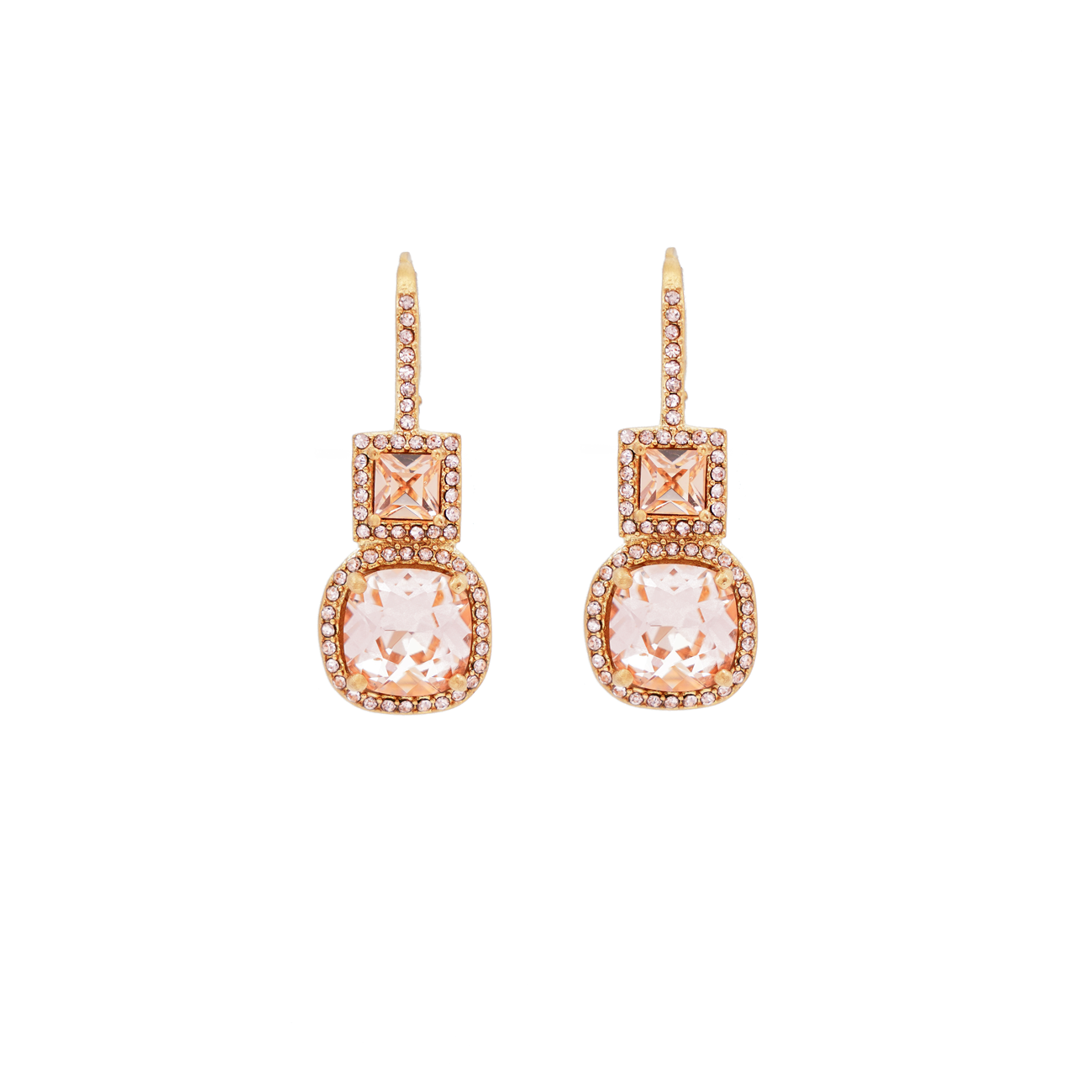 Tamara Crystal earrings, Peach