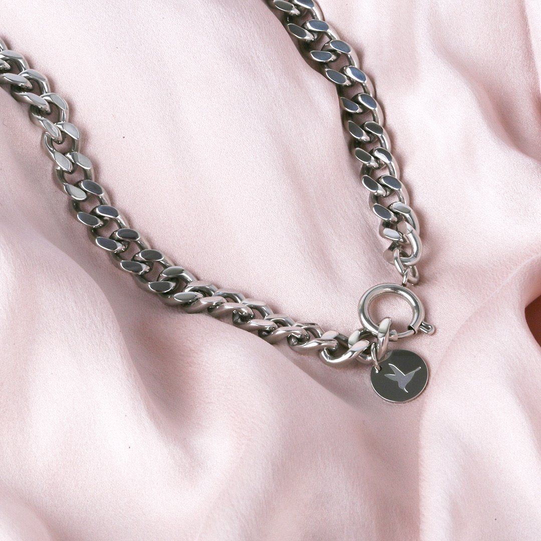Chunky chain necklace -Silver